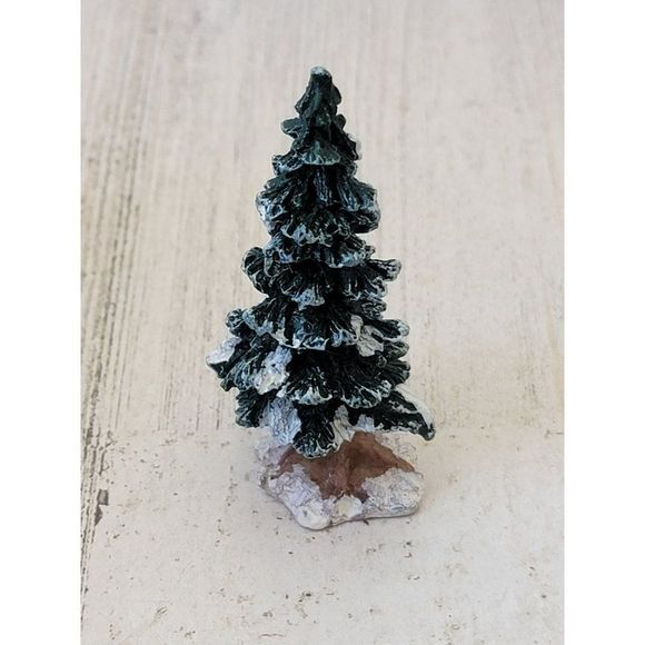 Lemax Mini snow pine tree Xmas Village accessory - Picture 1 of 4